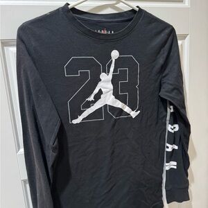 Jordan Black and White Graphic Long Sleeve Tee
